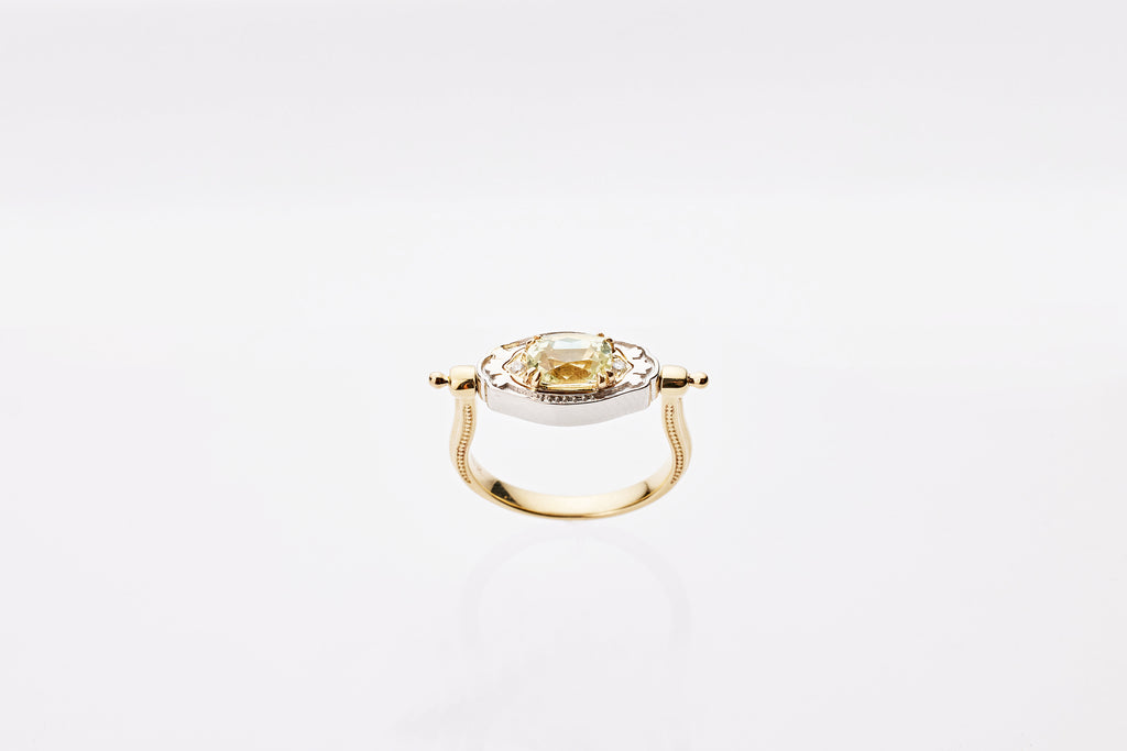 Legacy Series | Egyptian Chrysoberyl Gold & Platinum Diamond Ring