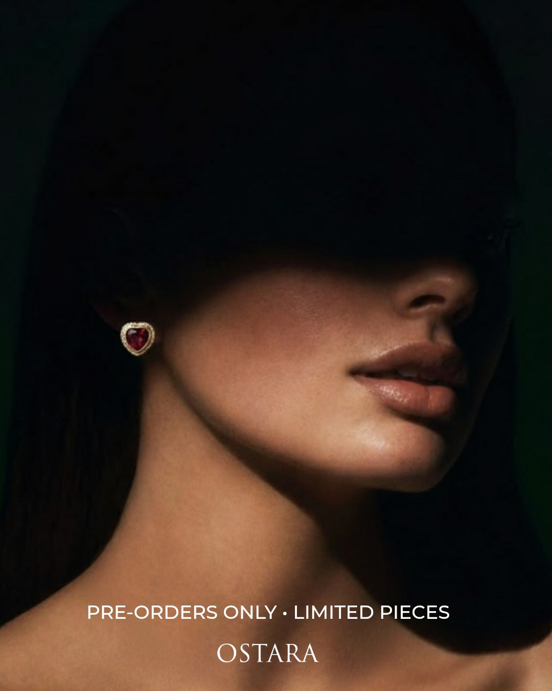 Triquetra | Garnet Gold Earrings