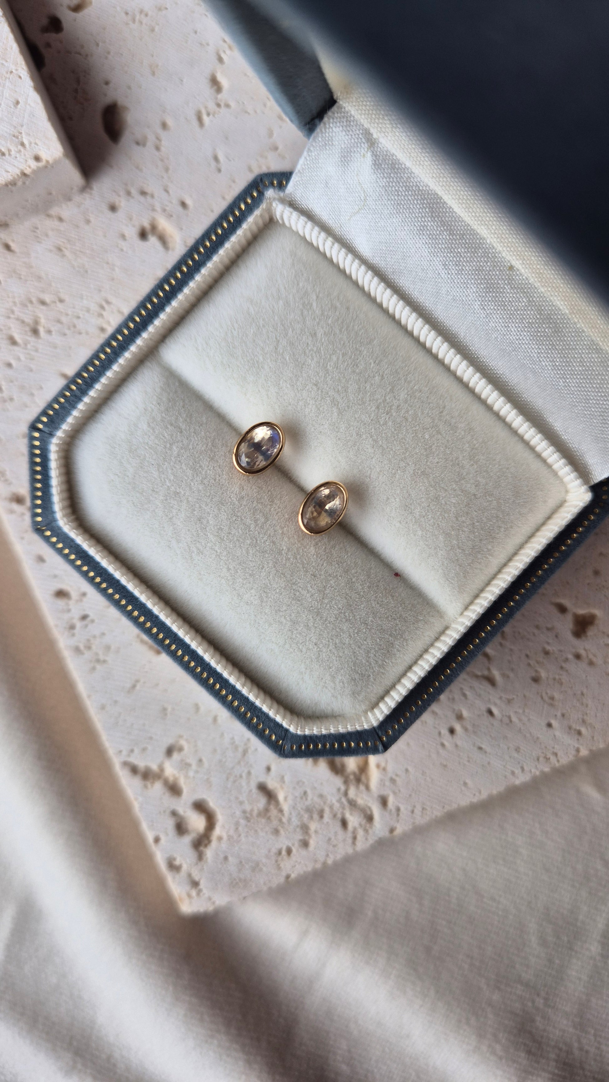 Majolica | Moonstone Studs